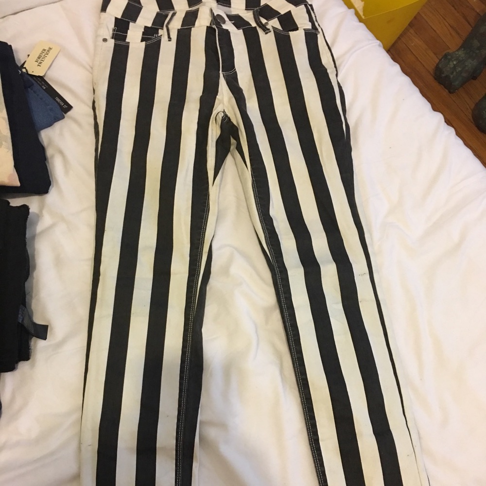 Striped jeans